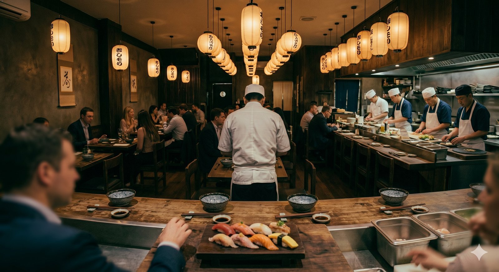 Salle restaurant japonais Montréal — exemple site web restaurant par Nextiweb